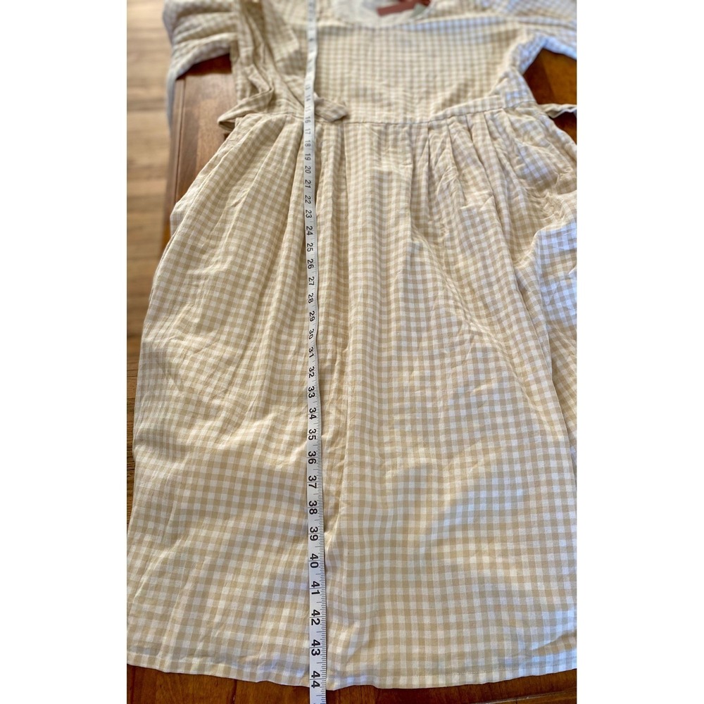 NEW JessaKae Women's Gingham Dress Long Sleeve Midi Cottagecore Prairie Large - Picture 14 of 15